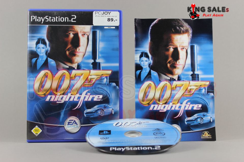 PlayStation 2 Videospiel James Bond 007 Nightfire Hülle mit Anleitung und Disc