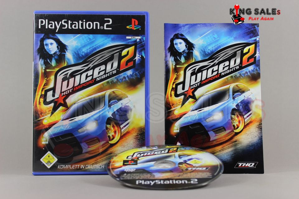 PlayStation 2 Videospiel Juiced 2 Hülle mit Anleitung und Disc