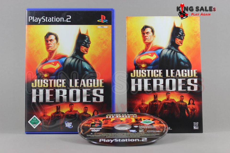 PlayStation 2 Videospiel Justice League Heroes Hülle mit Anleitung und Disc