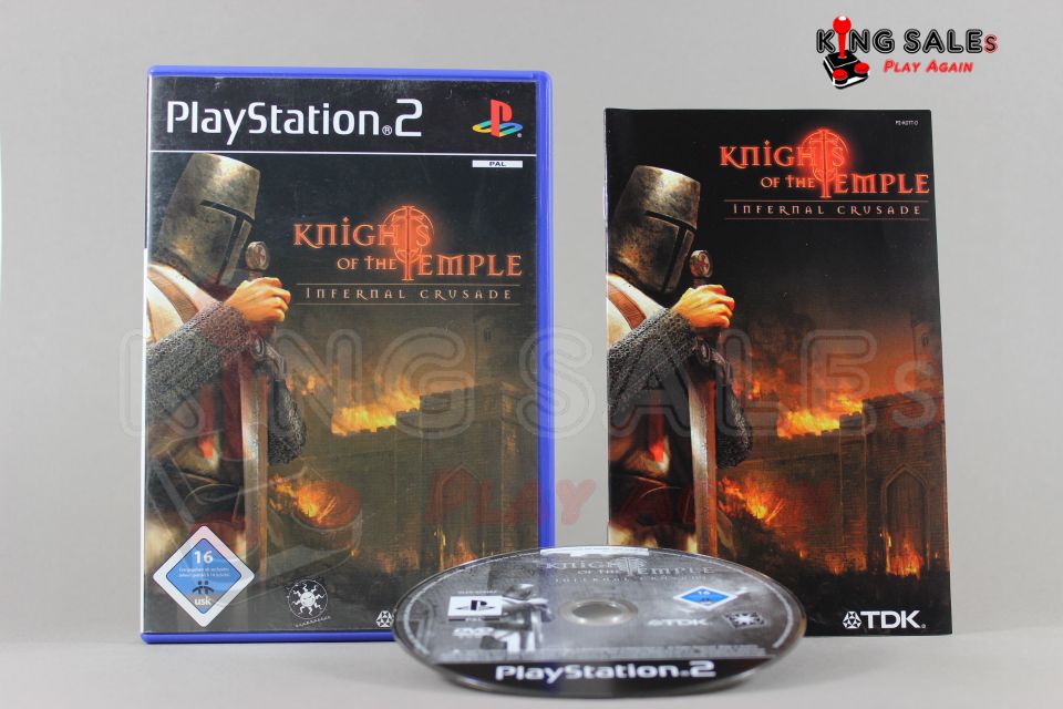 PlayStation 2 Videospiel Knight of the Temple Infernal Crusade Hülle mit Anleitung und Disc