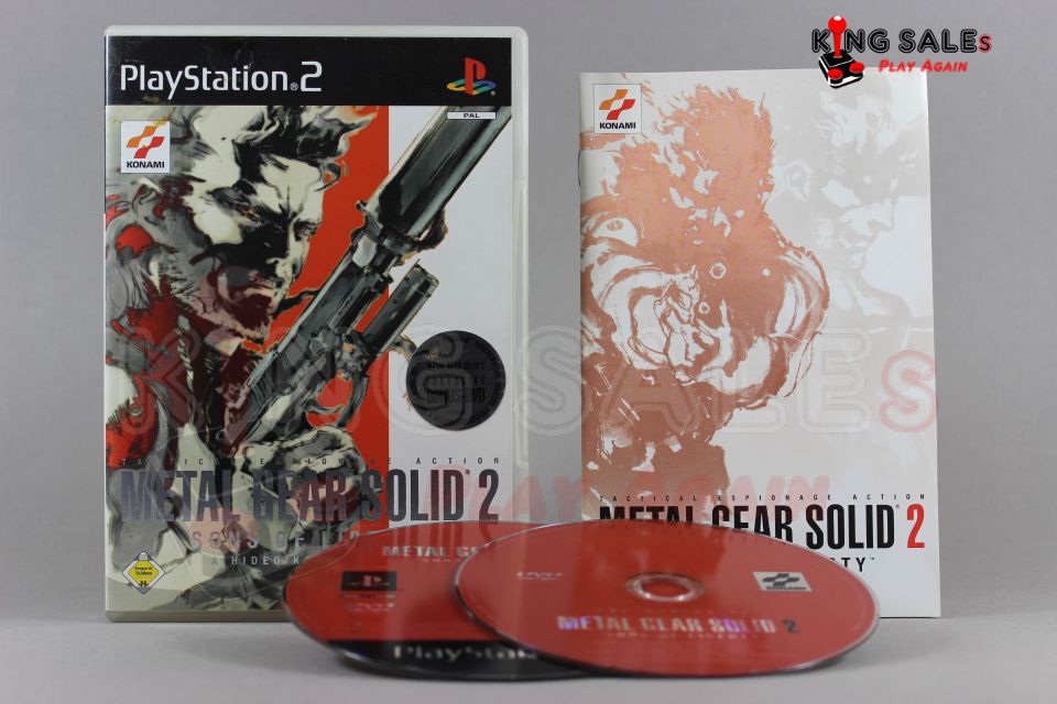 PlayStation 2 Videospiel Metal Gear Solid Sons of Liberty Hülle mit Anleitung und Disc