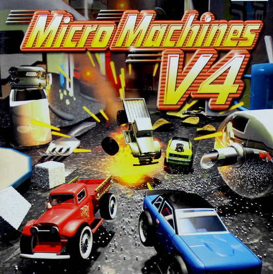 PlayStation 2 Videospiel Micro Machines V4 Hülle mit Anleitung und Disc