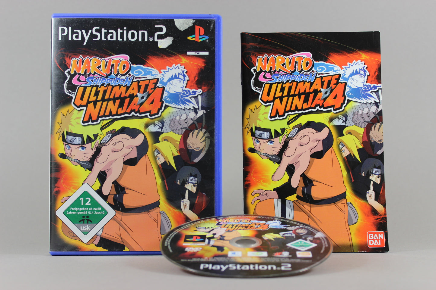 PlayStation 2 Videospiel Naruto Shippuden Ultimate Ninja 4 Hülle mit Anleitung und Disc