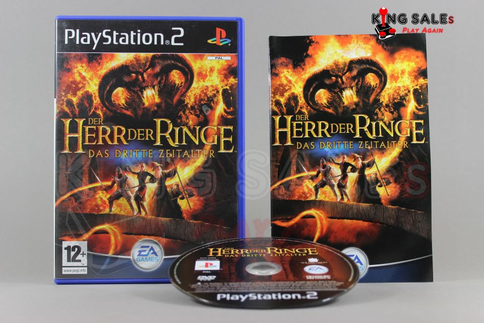 PlayStation 2 Videospiel Der Herr der ringe Das dritte Zeitalter Hülle mit Anleitung und Disc