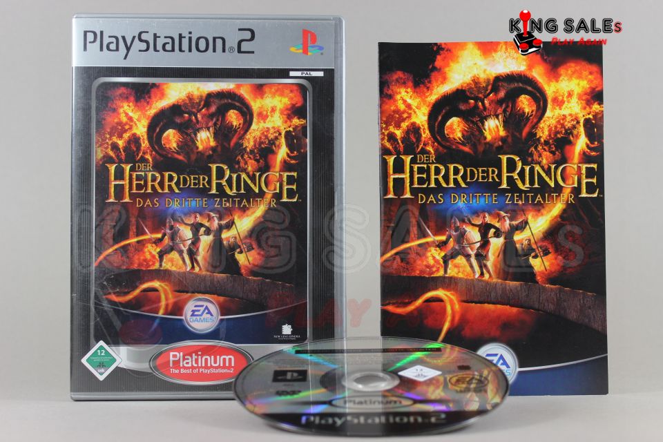 PlayStation 2 Videospiel Der Herr der ringe Das dritte Zeitalter Platinum Hülle mit Anleitung und Disc