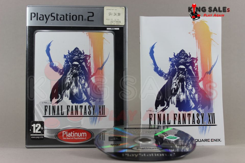 PlayStation 2 Videospiel Final Fantasy XII Platinum Hülle mit Anleitung und Disc