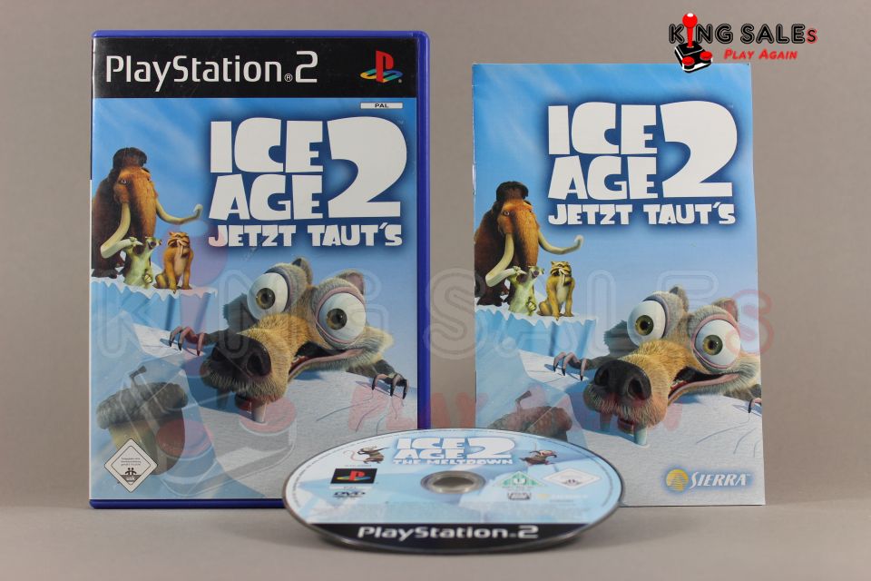 PlayStation 2 Videospiel Ice Age 2 Jetzt Taut's Hülle mit Anleitung und Disc