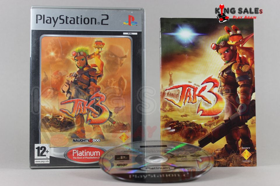 PlayStation 2 Videospiel Jak 3 Platinum Hülle mit Anleitung und Disc