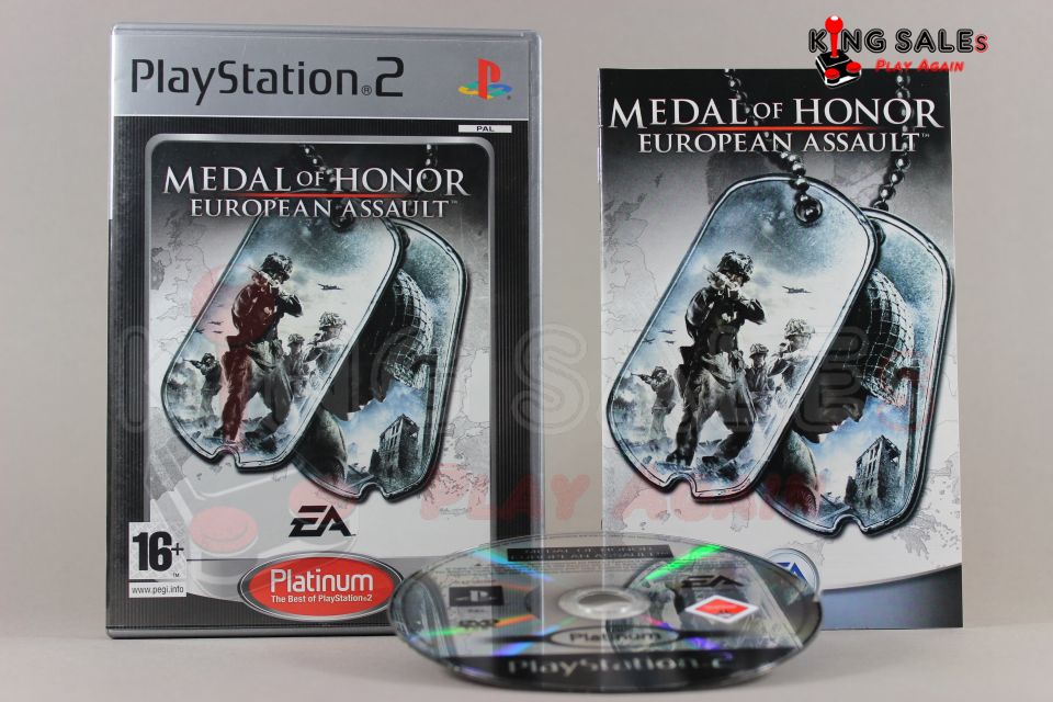 PlayStation 2 Videospiel Medal of Honor European Assault Platinum Hülle mit Anleitung und Disc