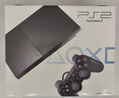 PlayStation 2 Slim Konsole in Originalverpackung von vorne