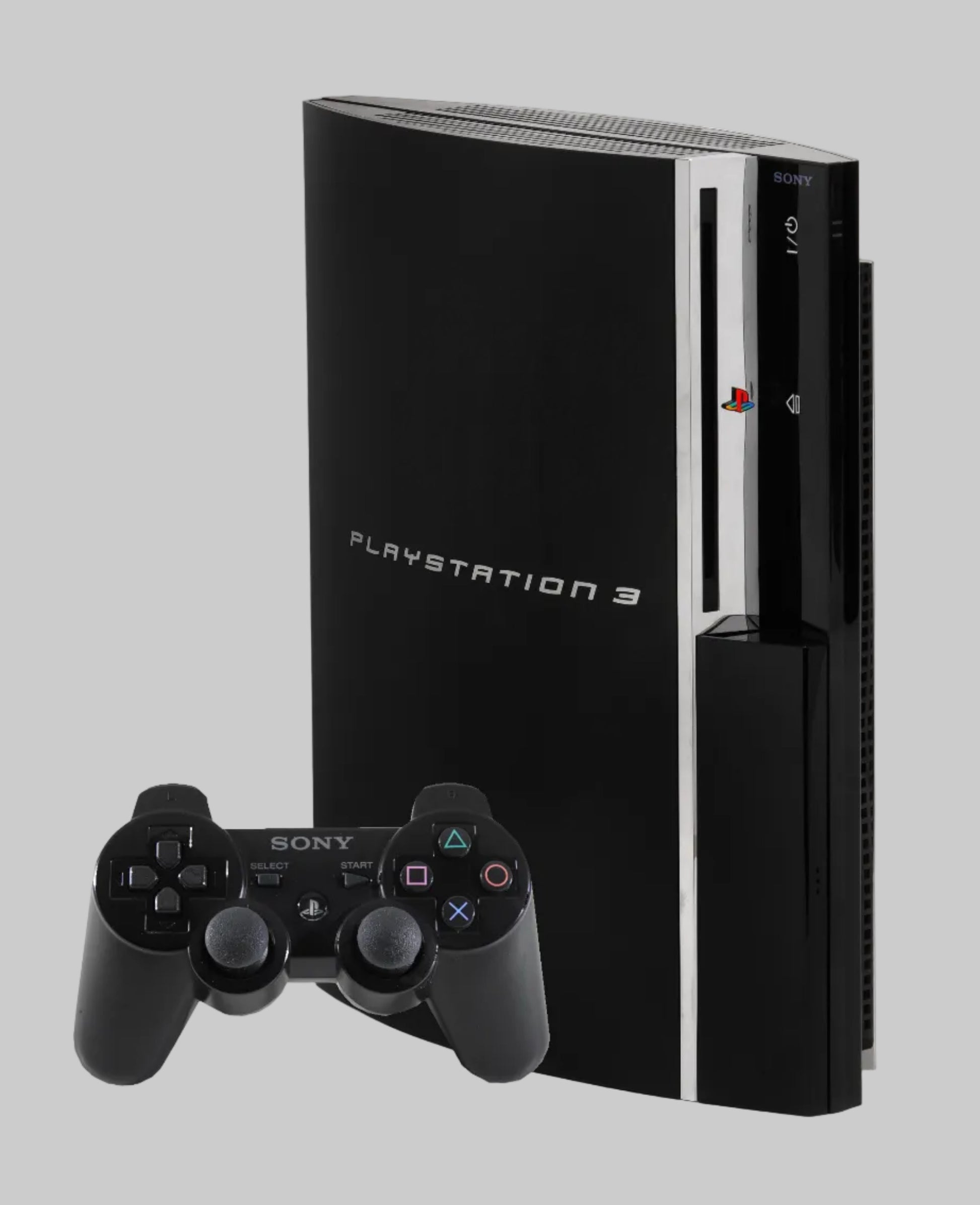 PlayStation 3 FAT Konsole mit Controller in schwarz
