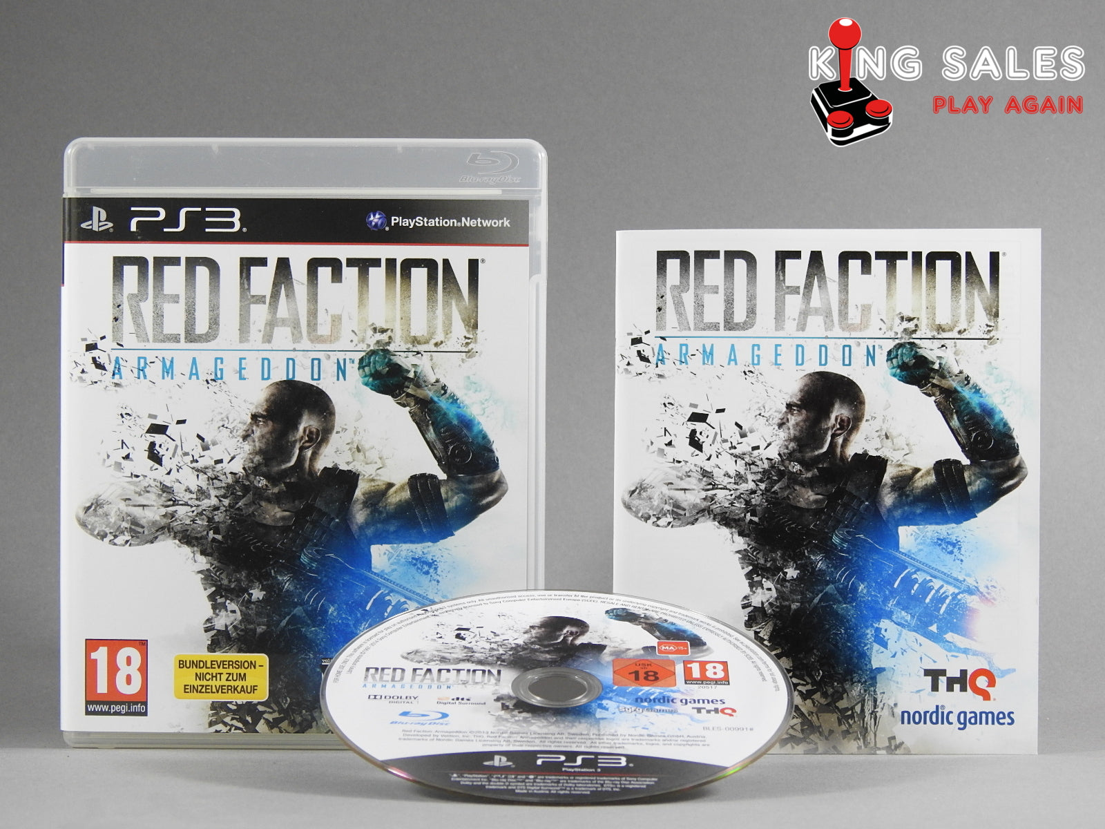 PlayStation 3 Videospiel Red Faction Armageddon Hülle mit Anleitung und Disc