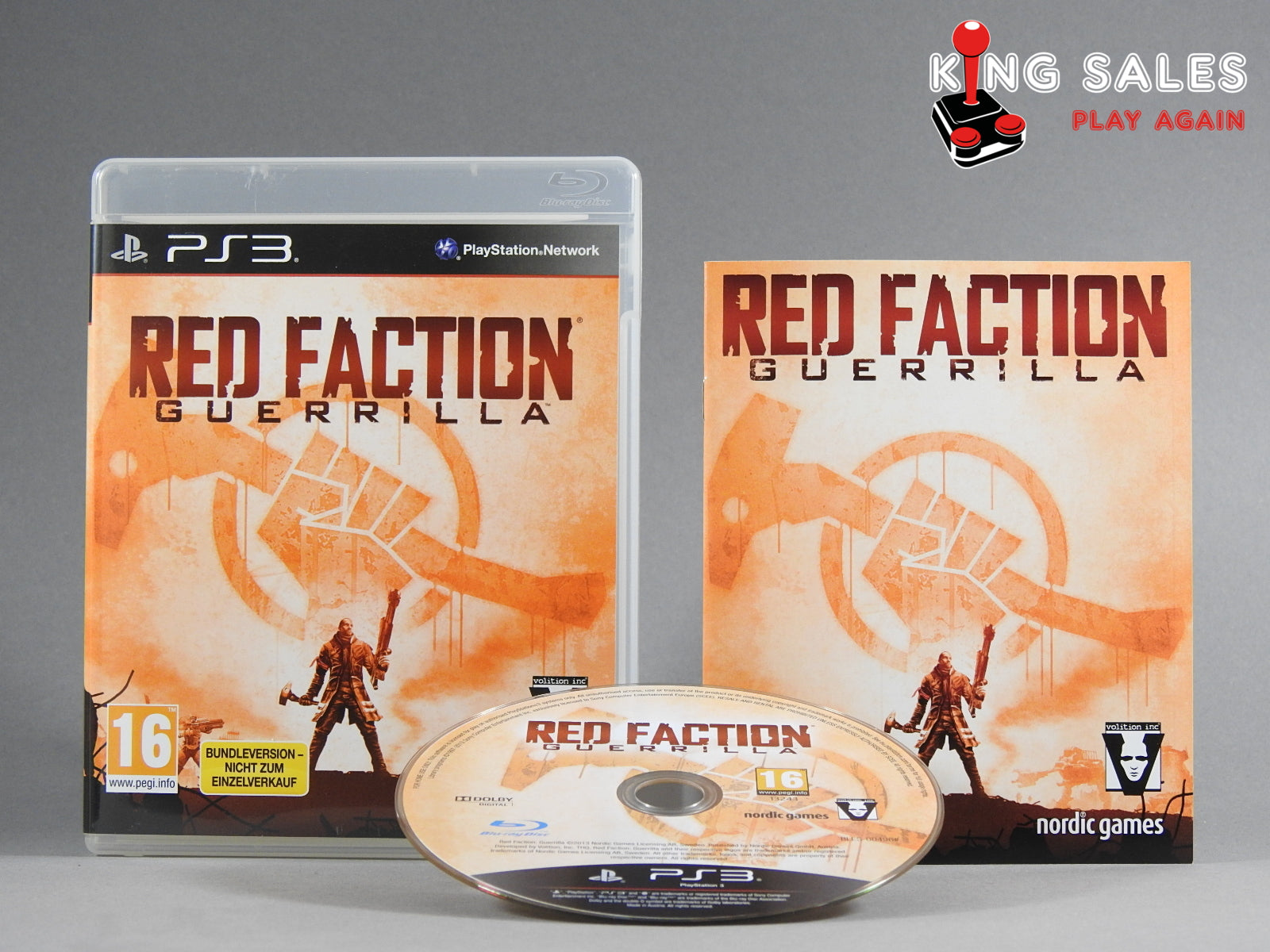 PlayStation 3 Videospiel Red Faction Guerrilla Hülle mit Anleitung und Disc