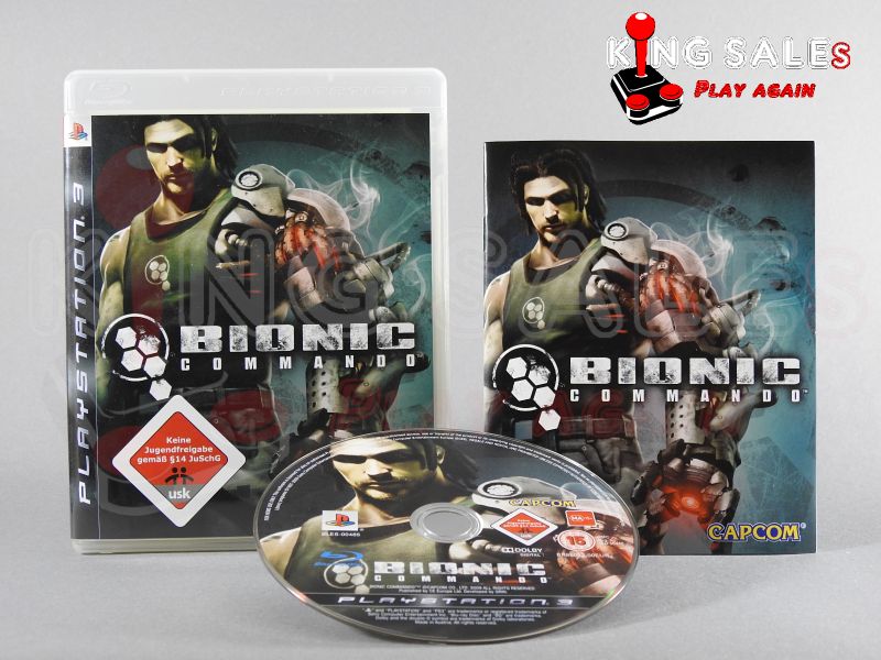 PlayStation 3 Videospiel Bionic Command Hülle mit Anleitung und Disc