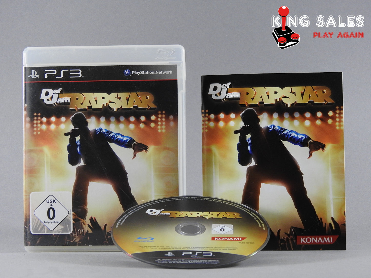 PlayStation Videospiel Def Jam Rapstar Hülle mit Anleitung und Disc