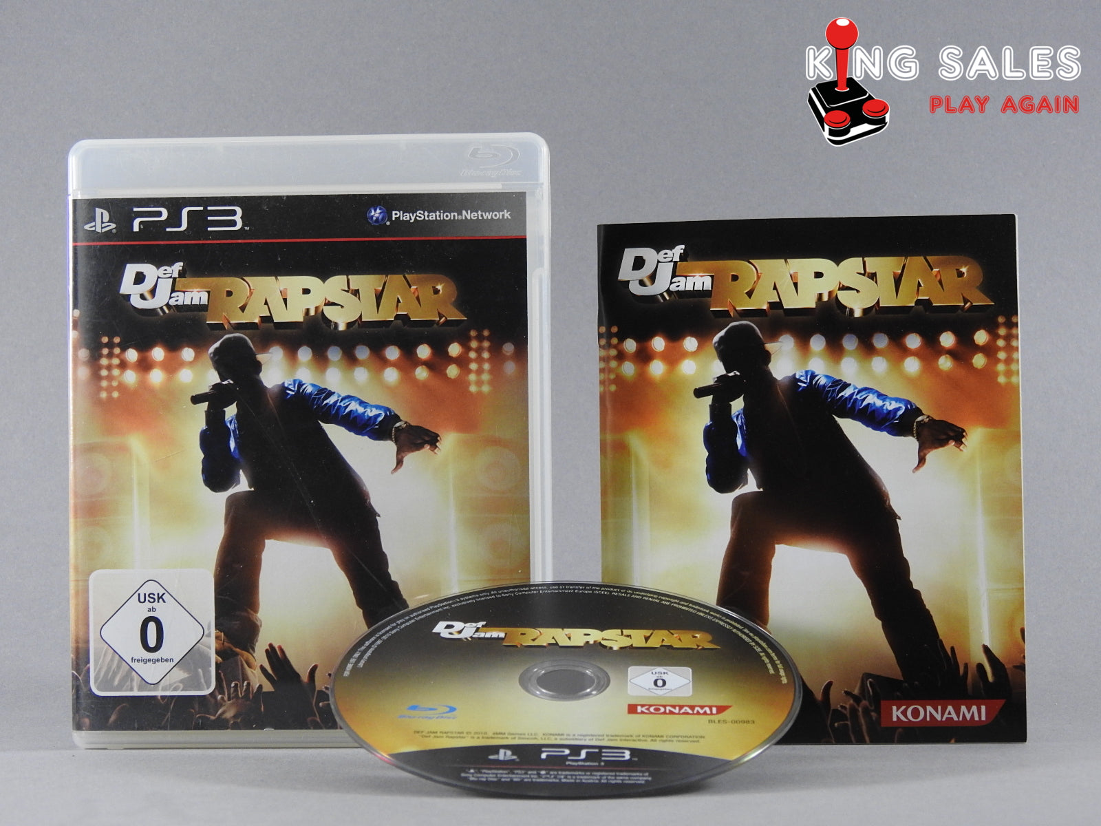 PlayStation Videospiel Def Jam Rapstar Hülle mit Anleitung und Disc