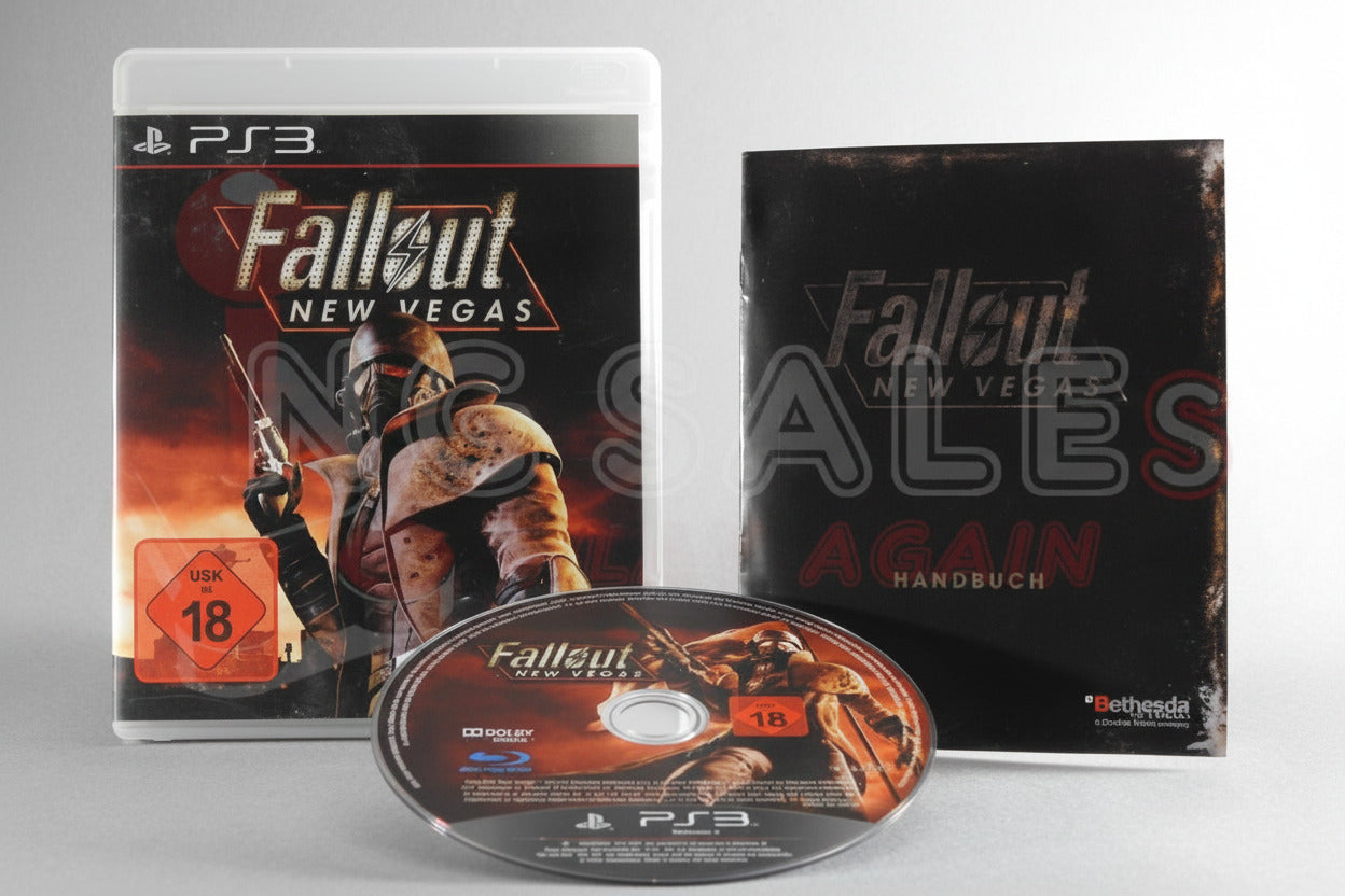 Playtation 3 Videospiel Fallout New Vegas Hülle mit Anleitung und Disc