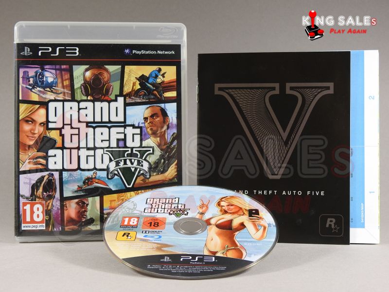 PlayStation Videospiel GRand Theft Auto 5 Hülle mit Anleitung und Disc