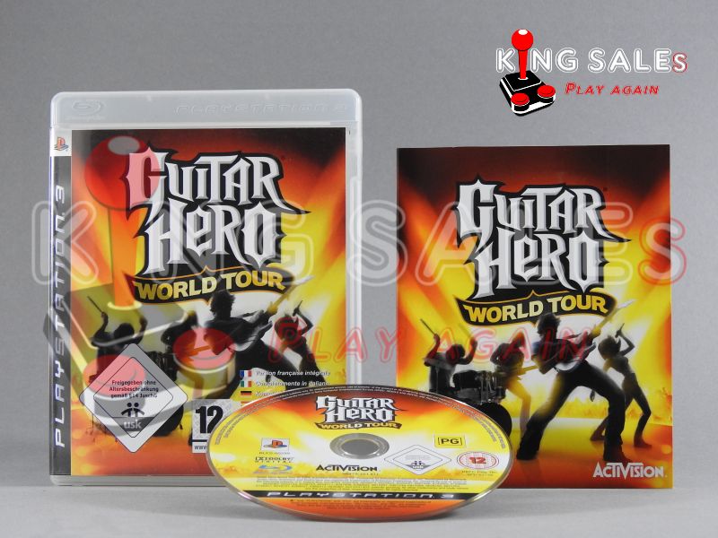 PlayStation Videospiel Guitar Hero World Tour Hülle mit Anleitung und Disc