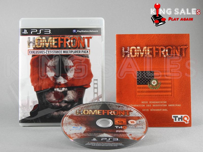 PlayStation 3 Videospiel Homefront mit Resistance Karten Pack Hülle mit Anleitung und Disc