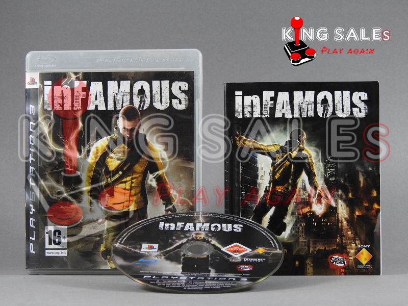 PlayStation 3 Videospiel inFamous Hülle mit Anleitung und Disc