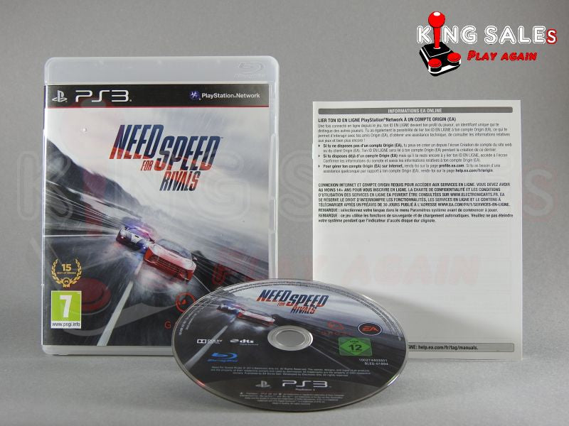 PlayStation 3 Videospiel Need for Speed Rivals Hülle mit Anleitung und Disc