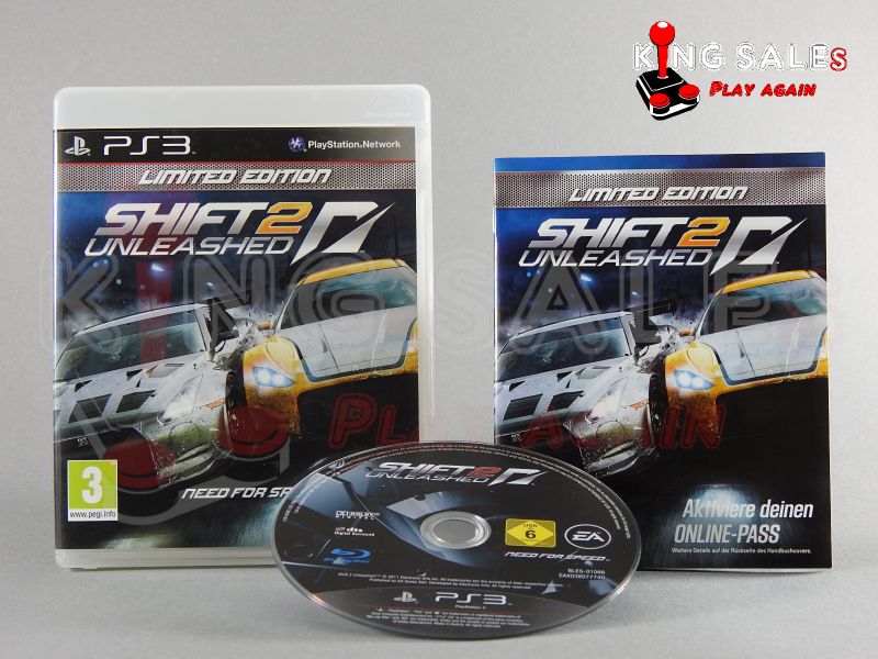 Sony PlayStation 3 Videospiel Need for Speed Shift 2 Unleashed Hülle mit Anleitung und Disc