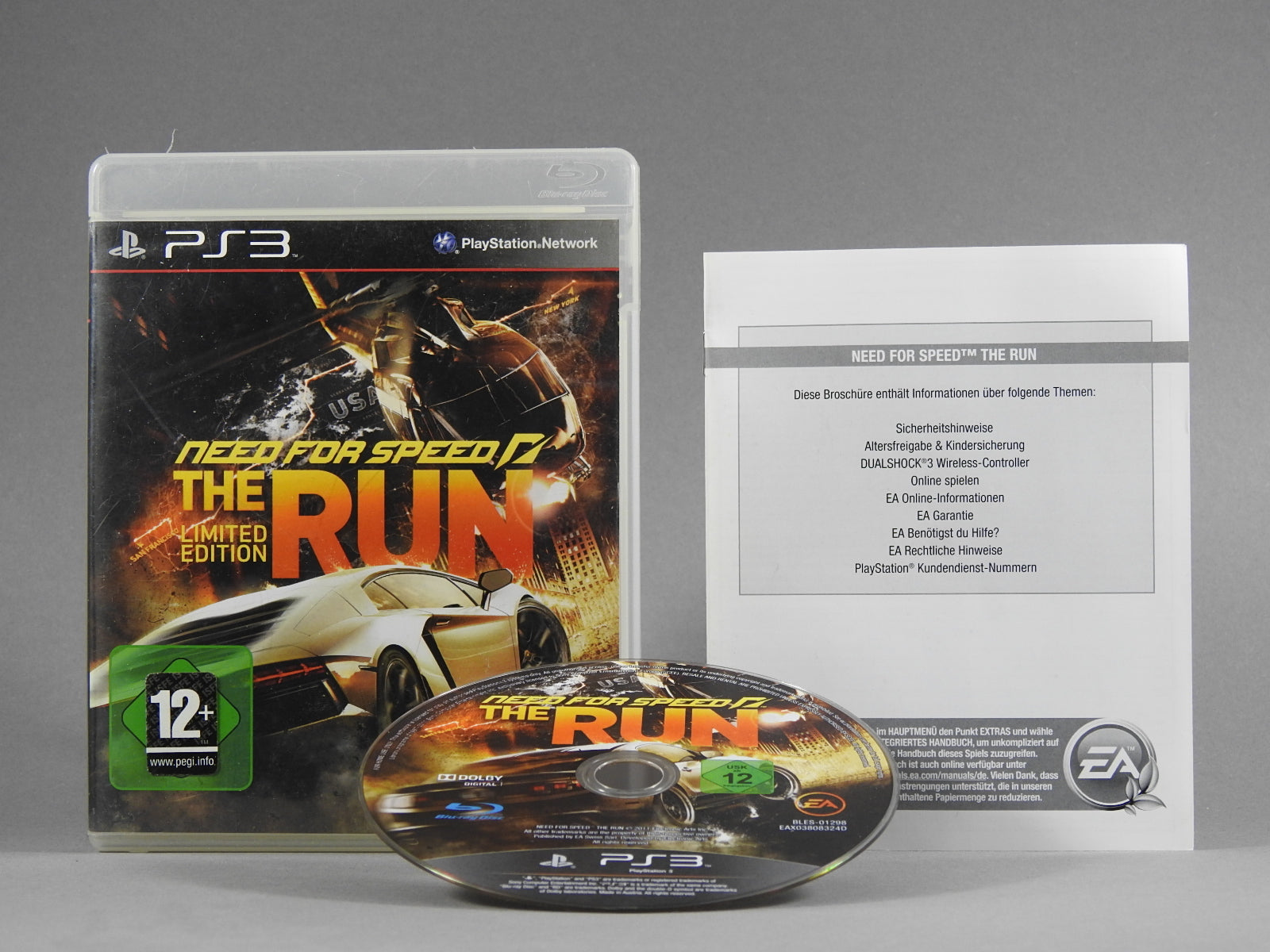 PlayStstaion 3 Videospiel Need for Speed The Run Hüllemit Anleitung und Disc