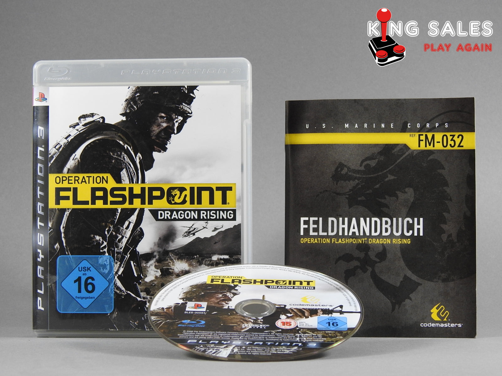 PlayStation 3 Videospiel Operation Flashpoint Rising Hülle mit Anleitung und Disc