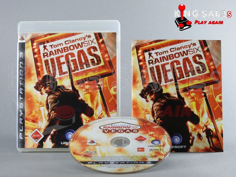 PlayStation 3 Videospiel Rainbow Six Vegas Hülle mit Anleitung und Disc