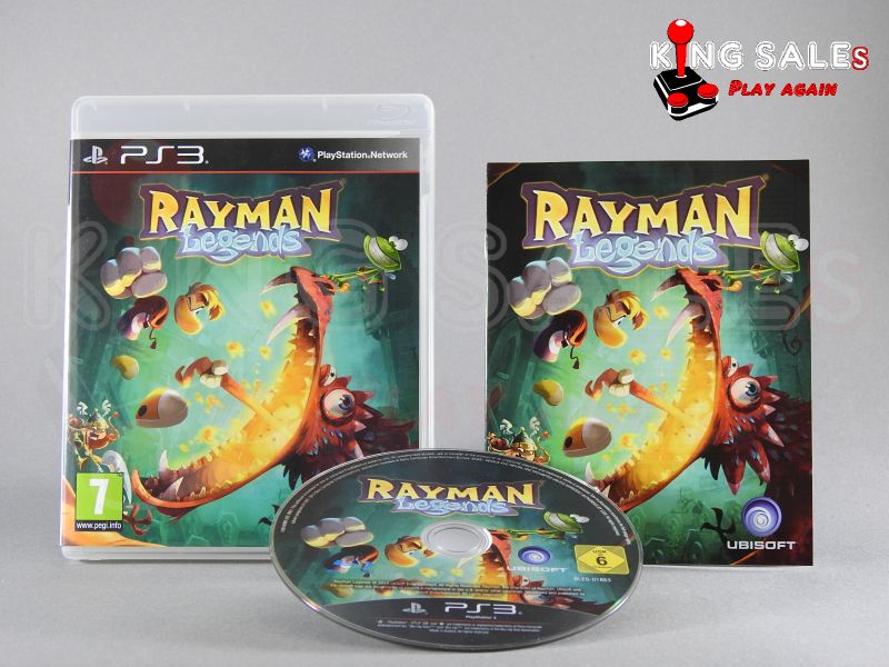 PlayStation 3 Videospiel Rayman Legends Hülle mit Anleitung und Disc