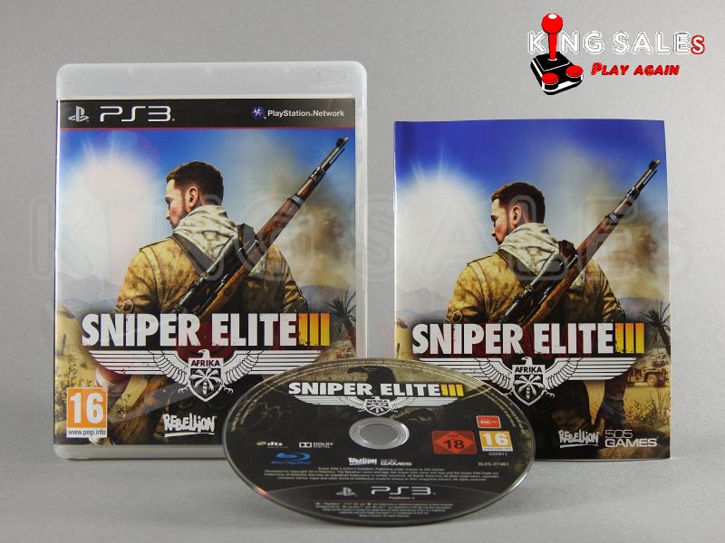 PlayStation 3 Videospiel Sniper Elite 3 Afrika Hülle mit Anleitung und Disc