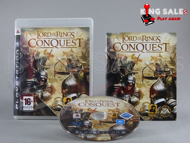PlayStation 3 Videospiel The Lords of the Ring Conquest Hülle mit Anleitung und Disc