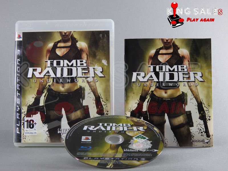 PlayStation 3 Videospiel Tomb Raider Underworld Hülle mit Anleitung und Disc