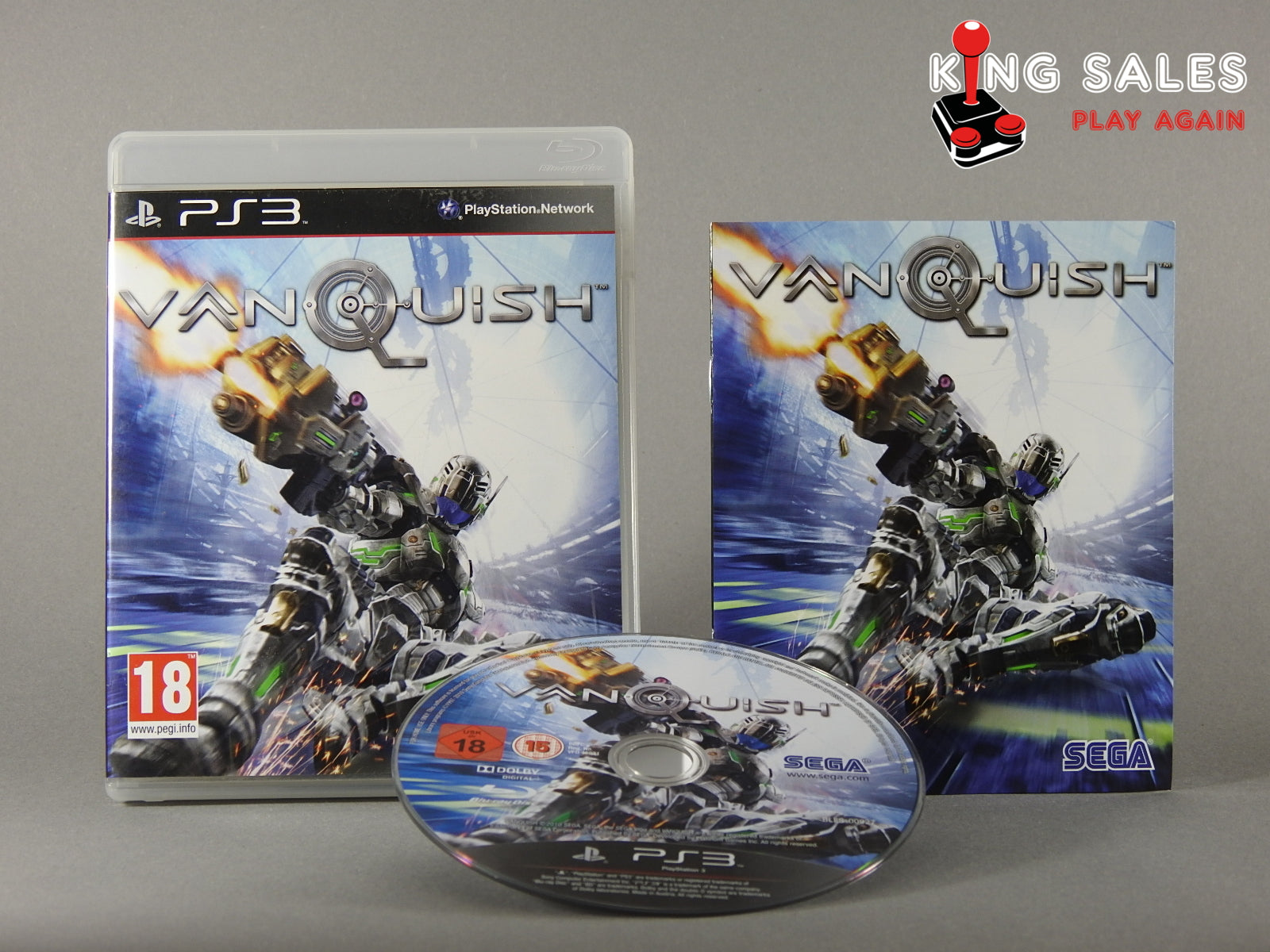 PlayStation 3 Videospiel Vanquish Hülle mit Anleitung und Disc