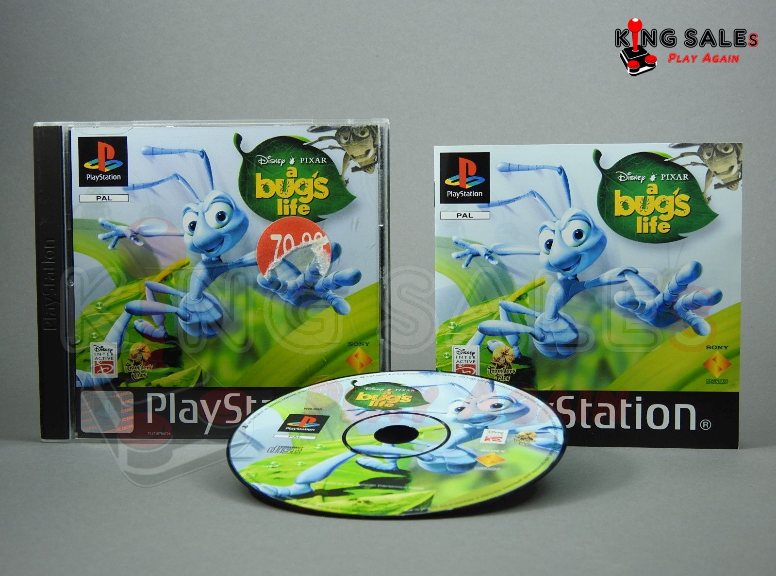 PlayStation Videospiel A Bugs Life offen mit Anleitung und Disc