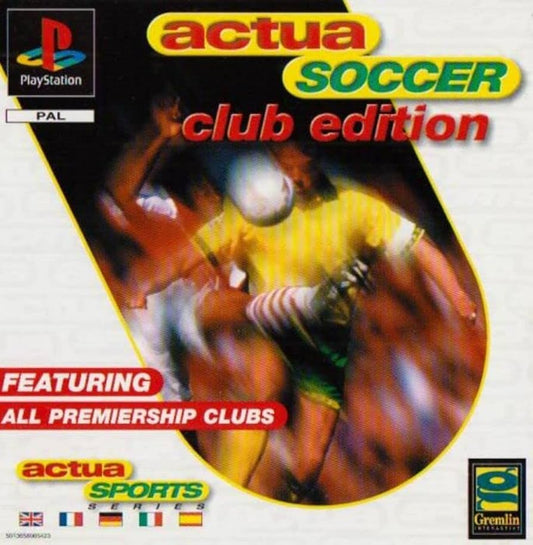 PlayStation Videospiel Actua Soccer Club Edition Hülle mit Anleitung und Disc