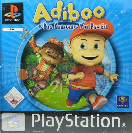 PlayStation Videospiel Adiboo und das Geheimnis von Paziral Hülle mit Anleitung und Disc