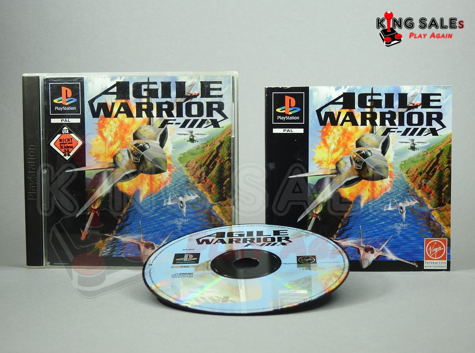 PlayStation Videospiel Agile Warrior F-111X CHülle mit Anleitung und Disc