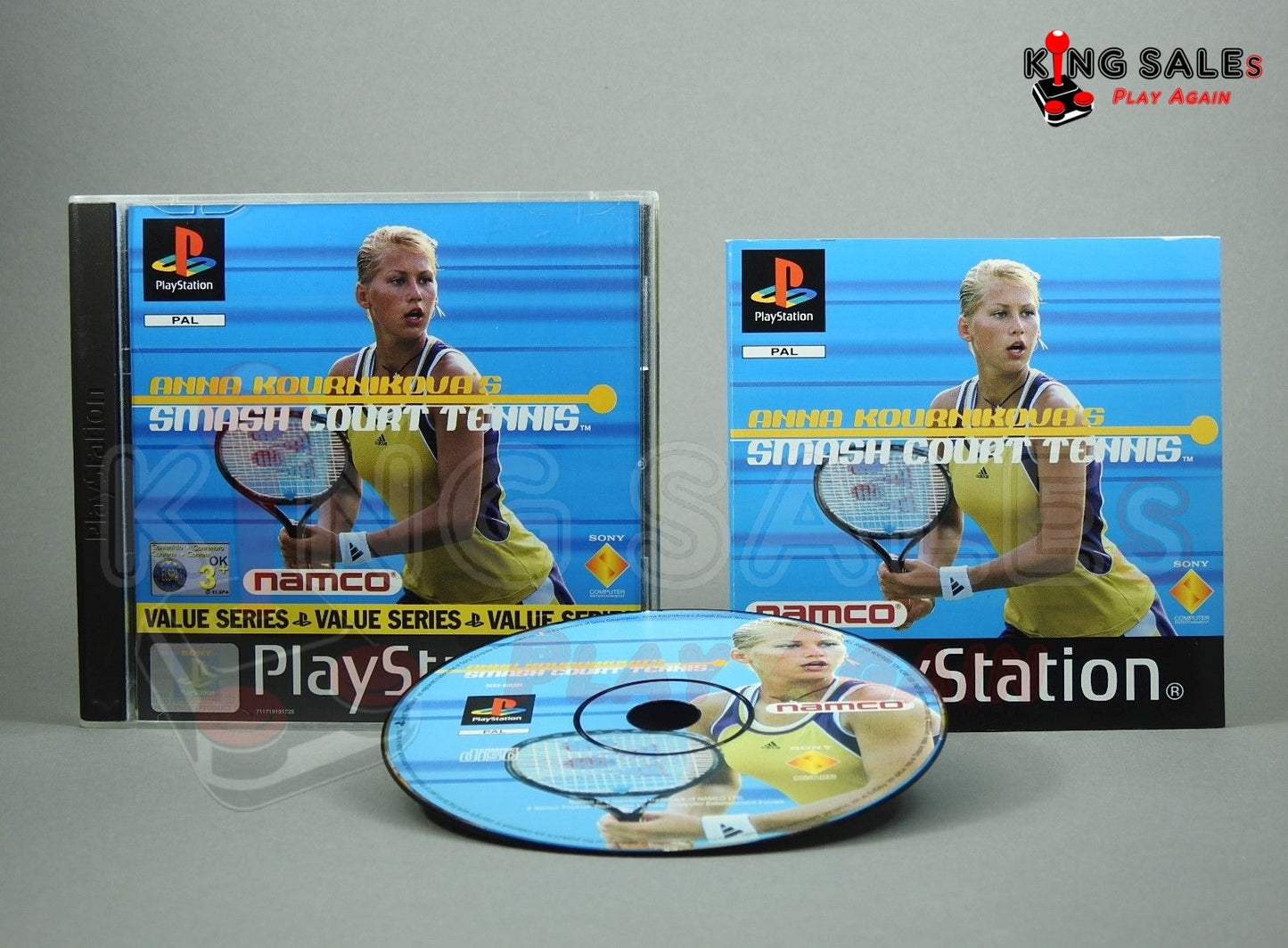 PlayStation Videospiel Anna Kournikova`s Smash Court Tennis Hülle mit Anleitung und Disc