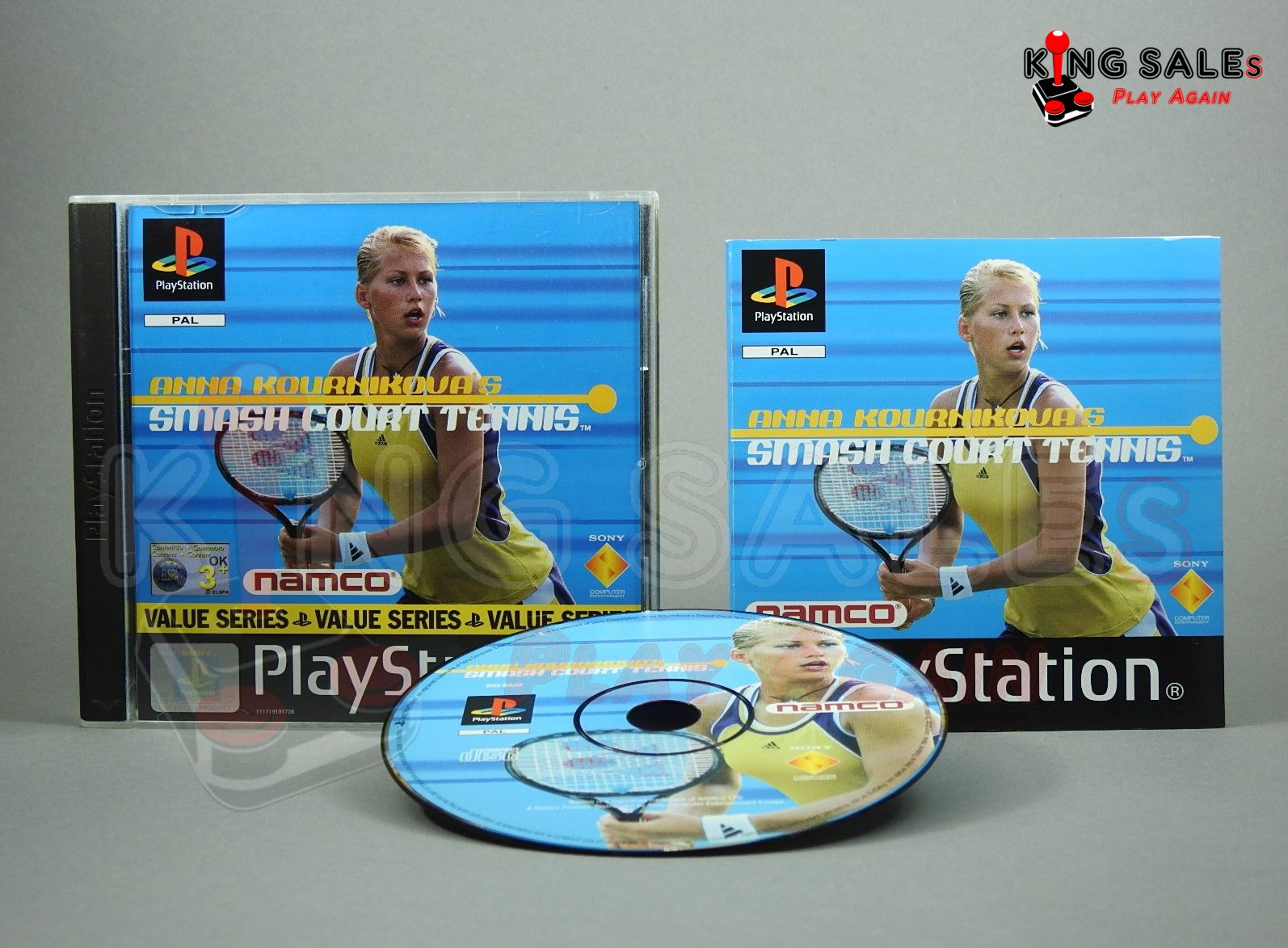 PlayStation Videospiel Anna Kournikova`s Smash Court Tennis Hülle mit Anleitung und Disc