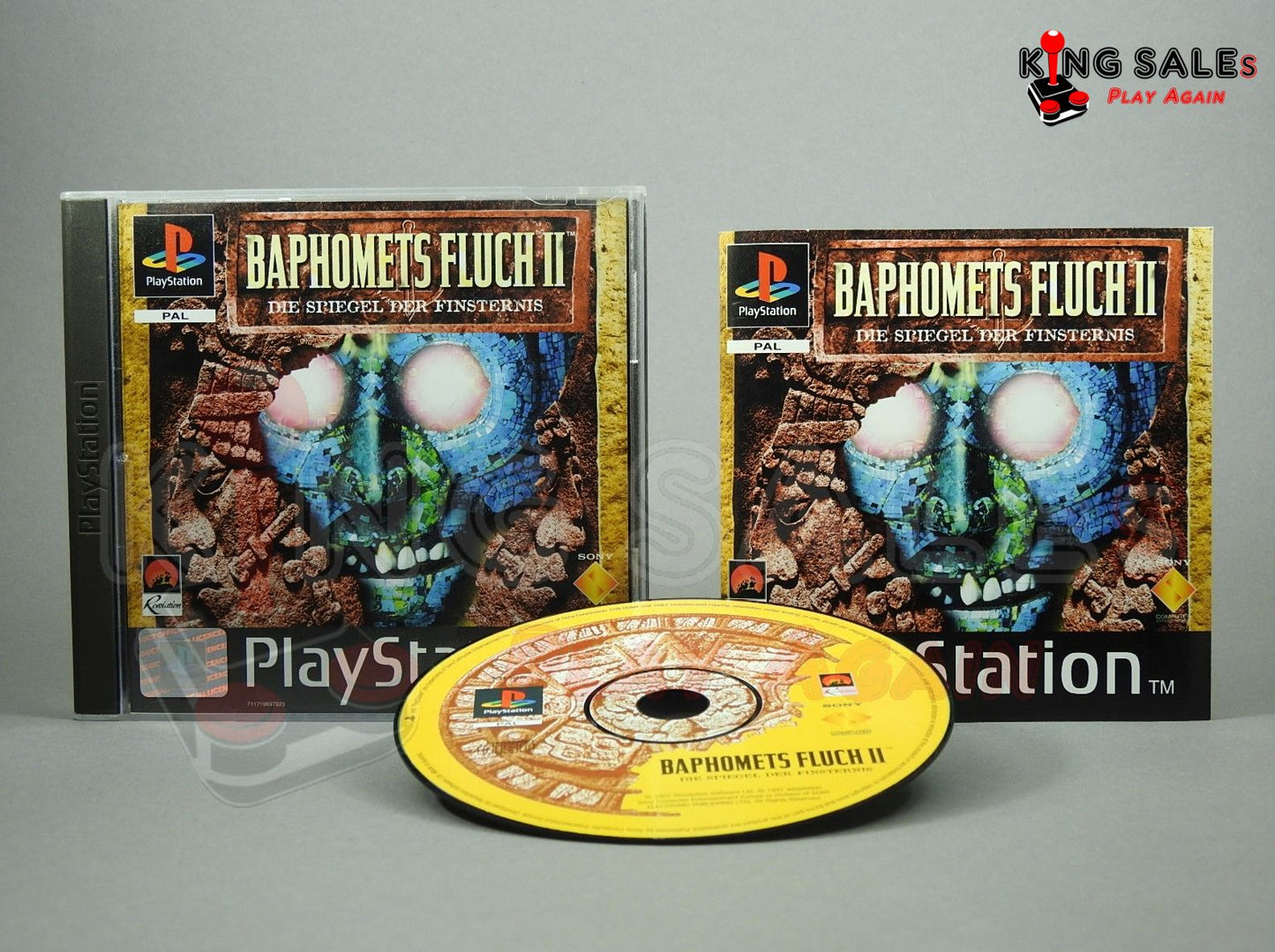 PlayStation Videospiel Baphomets Fluch II Die Spiegel der Finsternis Hülle mit Anleitung und Disc