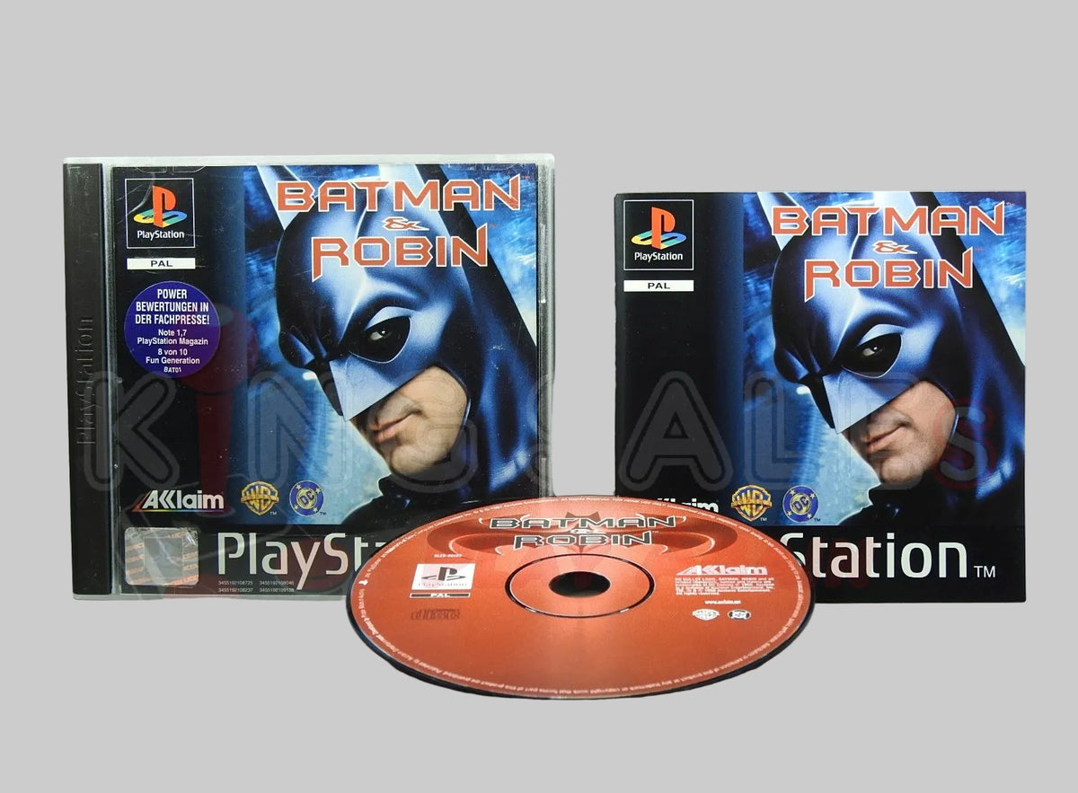 PlayStation 1 Videospiel Batman & Robin Hülle mit Anleitung und Disc