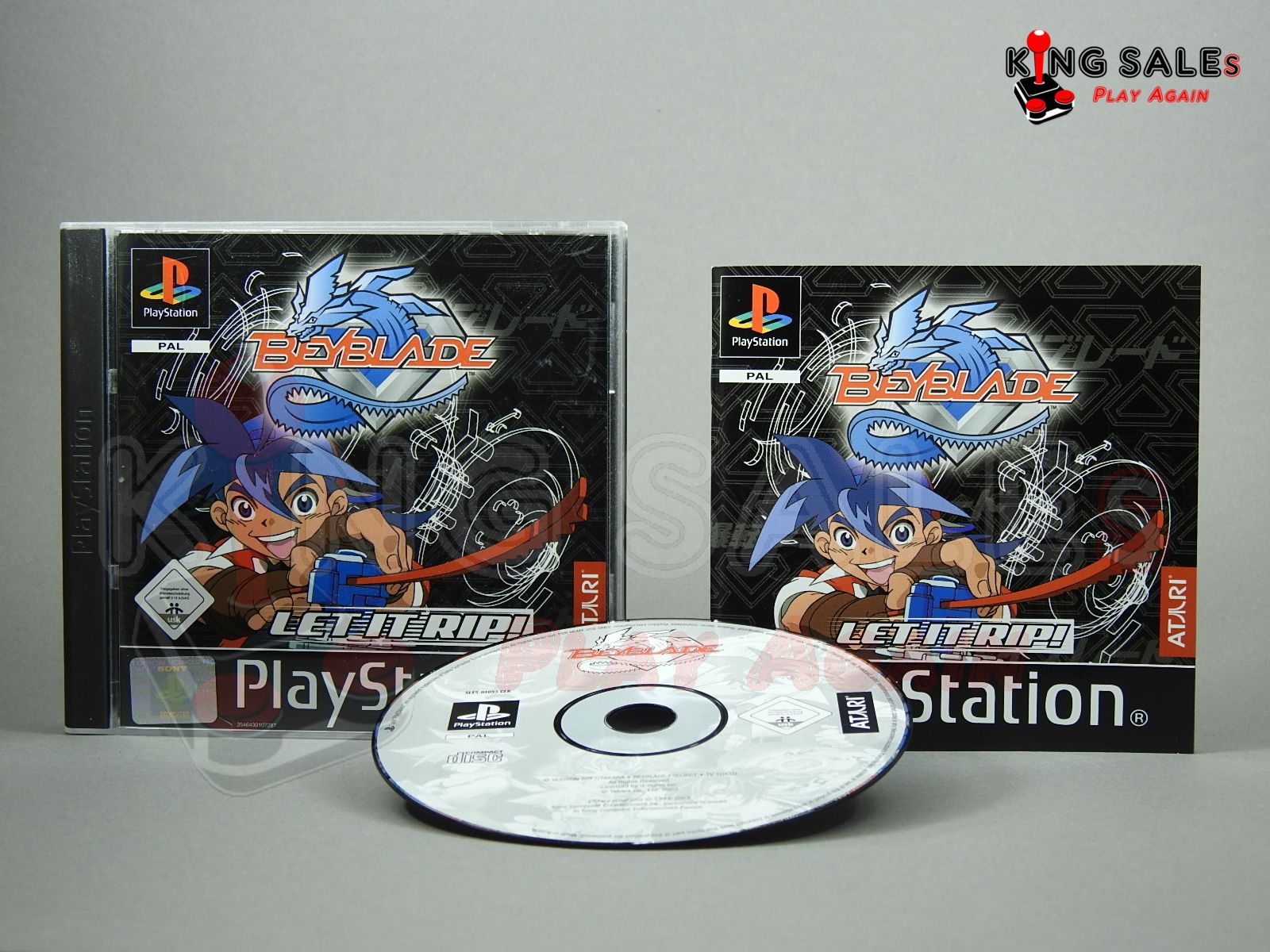 PlayStation Videospiel Beyblade Let it Rip Hülle mit Anleitung und Disc