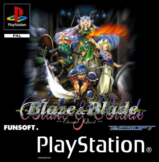 PlayStation Videospiel  Blaze & Blade - Eternal Quest Cover von vorne