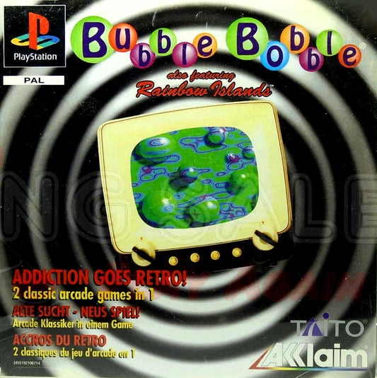 PlayStation Videospiel Bubble Bobble Also Featuring: Rainbow Islands Hülle mit Anleitung und Disc