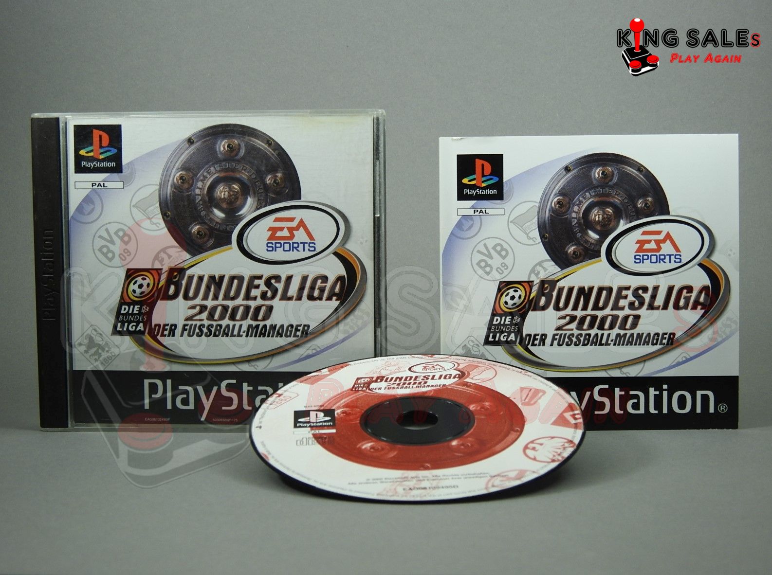 PlayStation Videospiel Bundesliga 2000 Der Fussball Manager Hülle mit Anleitung Disc