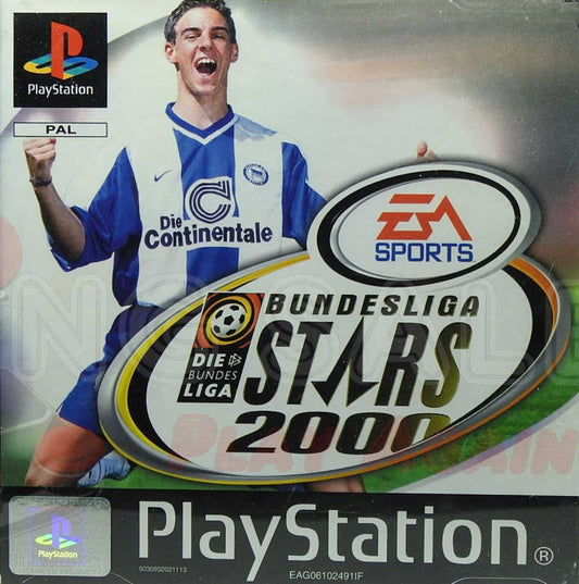 PlayStation Videospiel Bundesliga Stars 2000 Hülle mit Anleitung und DIsc