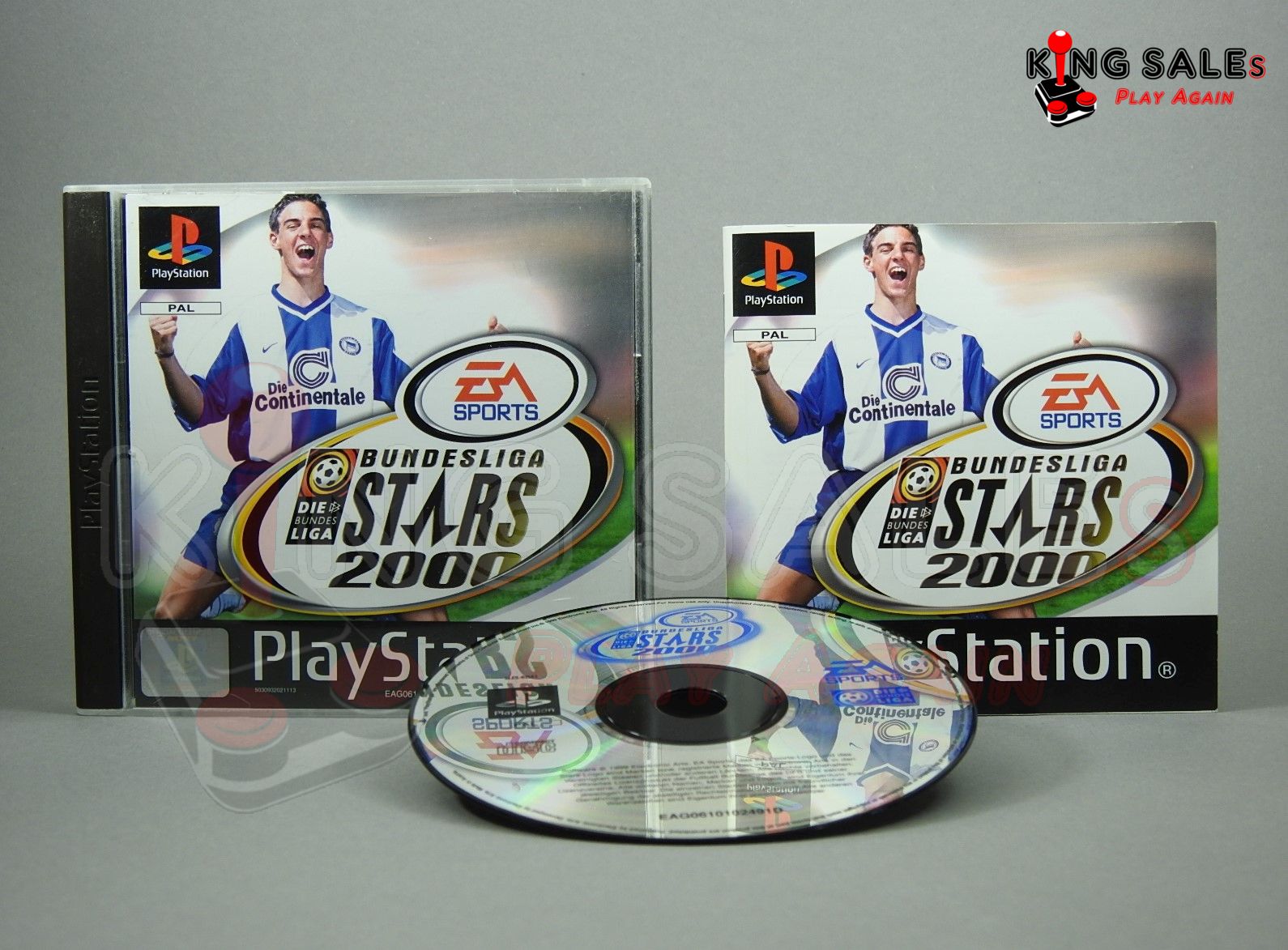 PlayStation Videospiel Bundesliga Stars 2000 Hülle mit Anleitung und DIsc