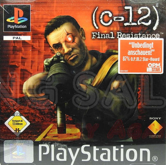 PlayStation Videospiel C-12 Final Resistance Hülle mit Anleitung und Disc